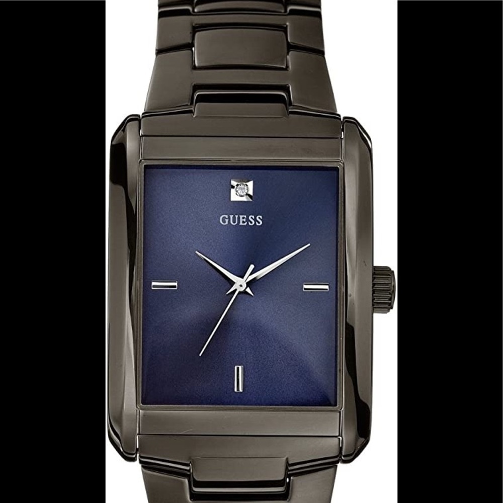 Guess Men's Watch U11515G1  Steel Chain Link Band Needs Battery